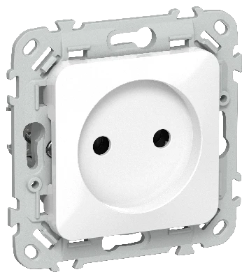 FLITE Розетка без заземления без защитных шторок безвинтовое крепление 10А РС01-1-ФлБ белый IEK