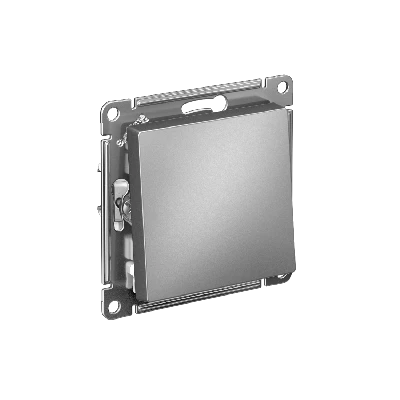 ATLASDESIGN 1-клавишный ВЫКЛЮЧАТЕЛЬ, сх.1, 10АХ, быстрозажимные клеммы, СТАЛЬ