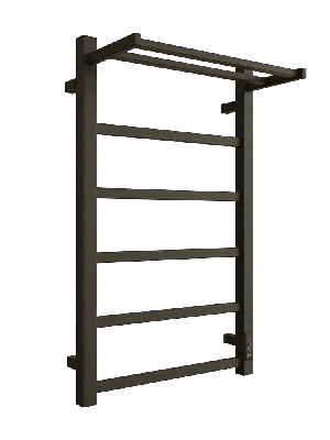 Полотенцесушитель электрический из квадратного профиля Fj plaza neo 80/50 с диммером цвет чёрный матовый ДВИН 4657771770197