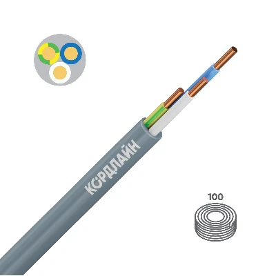 Кабель силовой КОРДЛАЙН ВВГнг(А)-LS 3x2,5ок(N,PE)-0,66 100м ТРТС