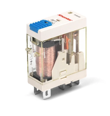 Реле, RFT2CO524LT, 2CO, 8A(250VAC-30VDC), 24VAC, мех. индикация, тест-кнопка с блокировкой, LED