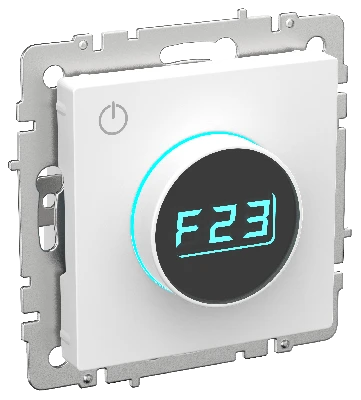 BRITE Термостат электронный с индикацией ТС10-1-БрАБ арктический белый IEK