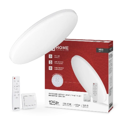 Светильник светодиодный NEO SIMPLE-125RC-WH 125Вт 230В 3000-6500K 10000Лм 460x67мм с пультом ДУ белый IN HOME