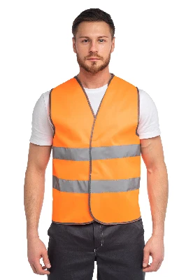 Жилет сигнальный арт. J02 цв. оранжевый флуоресцентный р. XL 104-108/170-188