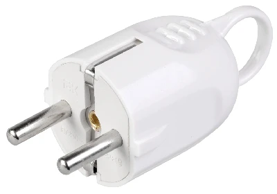 Евровилка угловая с ушком белая 16А IEK EVP12-16-01-K01