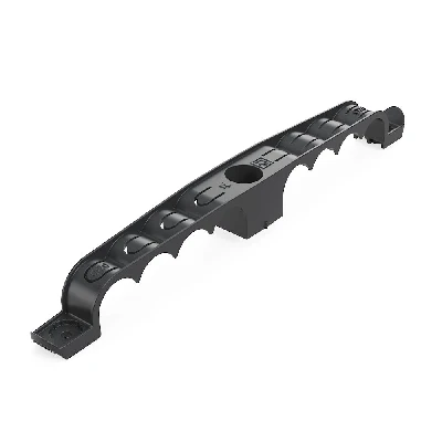 Держатель труб для прямого монтажа двусторонний на 8 мест чёрный d20 (20шт/120шт уп/кор)