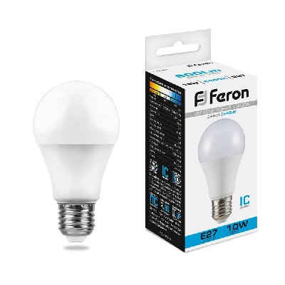 Лампа светодиодная LED 10вт Е27 дневной FERON LB-92 25459
