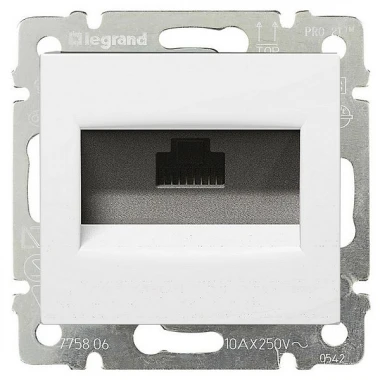 Розетка телефонная RJ11 белая Legrand 695336