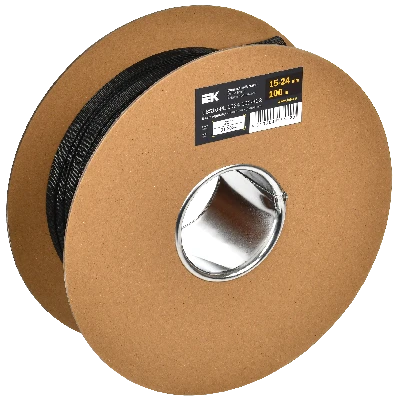 Оплетка кабельная 15-24мм полиэстер 100м черная IEK UBS10-PL-1524-100-K02