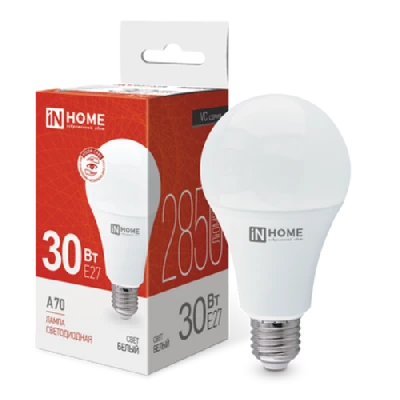 Лампа светодиодная LED-A70-VC 30Вт 230В Е27 4000К 2850Лм IN HOME