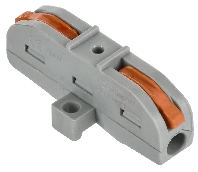 Строительно-монтажная клемма СМК 222-4111P проходная с площадкой (50шт/упак) IEK UKZ20-4111P-050