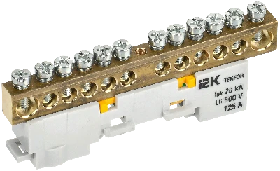 TEKFOR Шина PE земля неизолированная на универсальном держателе 8х12-12-Ж IEK