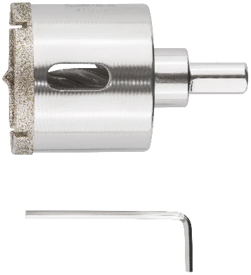 Коронка кольцевая по керамограниту, камню и кафелю алмазная с центровочным сверлом 45х67 мм FIT 16220