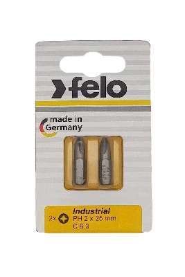 Бита крестовая PH 2X25, серия Industrial, 2 шт в блистере Felo 02202036
