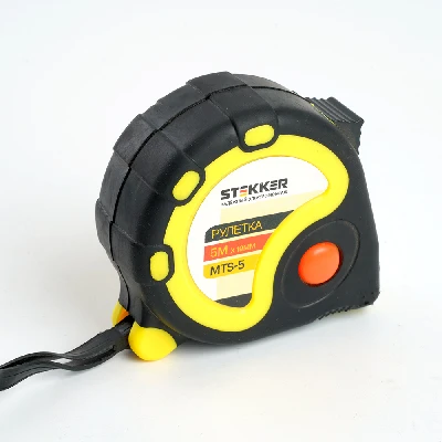Рулетка 5м х 16мм прорезиненное покрытие STEKKER MTS-5 39783