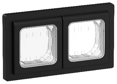 FLITE Рамка 2-местная IP55 Рпро-2-55-ФлЧ черный IEK