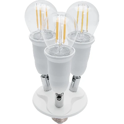 Патрон-переходник с Е27 на 3хЕ27 с регулируемым углом наклона патронов FERON LH62 41219