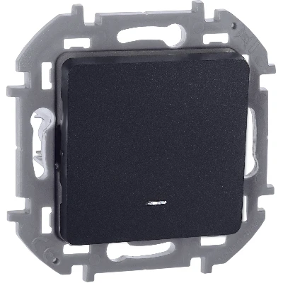 Выключатель одноклавишный с подсветкой/индикацией INSPIRIA 10 AX 250 В~ антрацит Legrand 673613