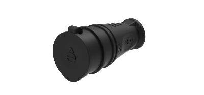 Розетка 2К+З кабельная каучуковая 16А/250В IP44 Чёрная MultiSet Systeme Electric MST4002BK