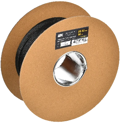 Оплетка кабельная 25-33мм полиэстер 50м черная IEK UBS10-PL-2540-050-K02