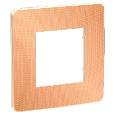 Рамка UNICA STUDIO однопостовая медь/белый Schneider Electric NU280257