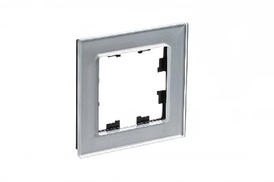 Рамка однопостовая ATLASDESIGN NATURE, СТЕКЛО АЛЮМИНИЙ Systeme Electric ATN320301