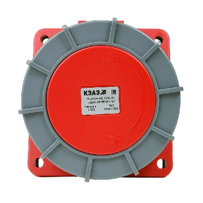 Розетка фланцевая наклонная 445-125А-6h-380AC-3P+PE+N-IP67