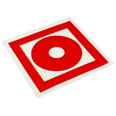 Знак F 10 Кнопка включения установок (систем) пожарной автоматики 150х150 мм, пластик