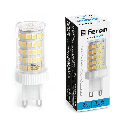 Лампа светодиодная LED 11вт 230в G9 дневной капсульная FERON LB-435 38151