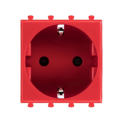 Avanti Розетка ''Красный квадрат'', 2P+E, с защитными шторками, 2 модульная DKC 4401002