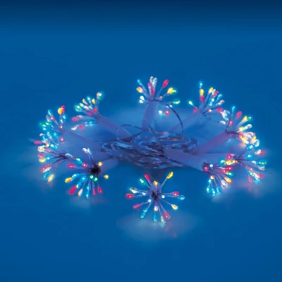 Гирлянда светодиодная Звезда 25м 200 светодиодов ULD-S0250-200/STA MULTI IP44 STARBURST Разноцветный свет Провод прозрачный