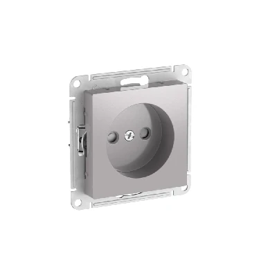 ATLASDESIGN РОЗЕТКА без заземления со шторками, 16А, быстрозажимные клеммы, АЛЮМИНИЙ