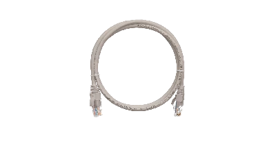 Шнур U/UTP 4 пары Кат.5e 2хRJ45/8P8C T568B Серый NIKOMAX NMC-PC4UD55B-020-C-GY ЭКО12977