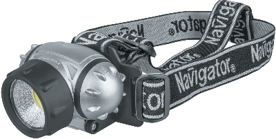 Фонарь светодиодный NPT-H14-3AAA 1Вт COB LED 110лм 20м налобный пластик Navigator Group 61437 20558
