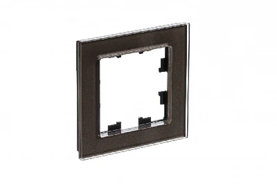 Рамка однопостовая ATLASDESIGN NATURE, СТЕКЛО МОККО Systeme Electric ATN320601