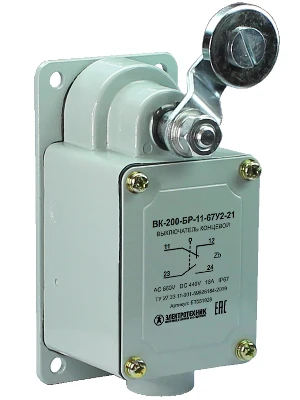 Выключатель концевой ВК-200-БР-11-67У2-21 без сальника ход вправо самовозврат Электротехник ET051928
