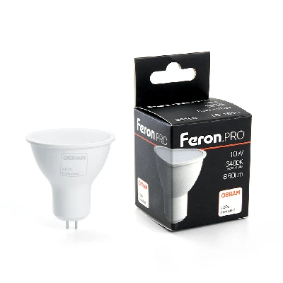 Лампа светодиодная LED 10вт 230в GU5.3 дневной Feron.PRO FERON LB-1610 38160