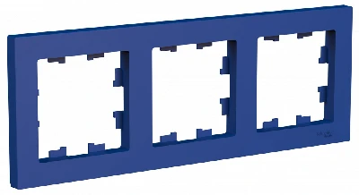 ATLASDESIGN рамка трехпостовая, универсальная, АКВАМАРИН Systeme Electric ATN001103