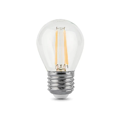 Лампа светодиодная филаментная LED 5 Вт 420 лм 2700К AC185-265В E27 шар P45 теплая  Black Filament Gauss GAUSS 105802105