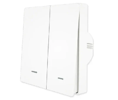 Выключатель умный двухклавишный, Zigbee, 95-250 В, встраиваемый