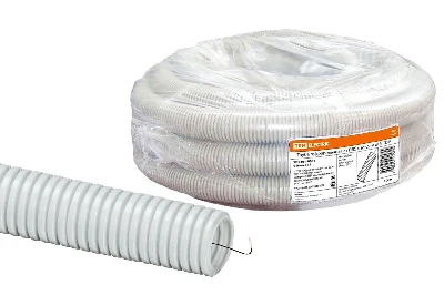 Труба гофрированная ПВХ d 16 с зондом (100 м) легкая