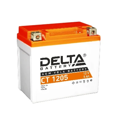 Аккумулятор CT 12В 5Ач Delta MOTO CT 1205