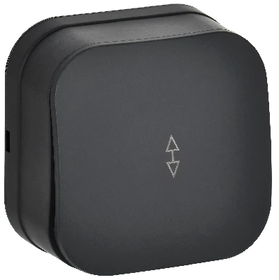 GLORY Выключатель 1-клавишный для открытой установки проходной 10А ВСп10-1-0-ХЧм черный матовый IEK