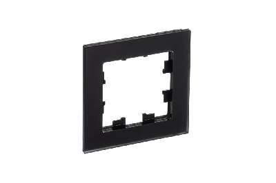 Рамка однопостовая ATLASDESIGN NATURE, МАТОВОЕ СТЕКЛО ЧЕРНЫЙ Systeme Electric ATN331001