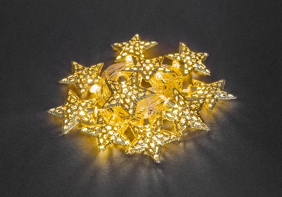 Гирлянда новогодняя светодиодная NGF-D042-02 нить золотые звезды WW 1.6м IP20 Navigator Group 95038 30609