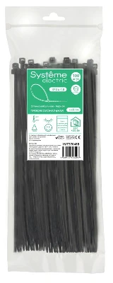 Стяжка кабельная MultiSet 370х4.8 Чёрная (100шт)