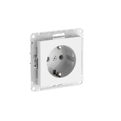 ATLASDESIGN РОЗЕТКА с заземлением, 16А, быстрозажимные клеммы, БЕЛЫЙ