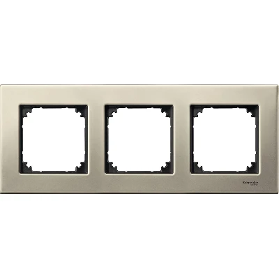 Рамка 3 поста металлическая титан Schneider Electric MTN403305