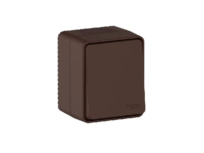 AtlasDesign PROFI IP54 О/У 1-клавишный ПЕРЕКЛЮЧАТЕЛЬ 10 АХ, КОРИЧНЕВЫЙ