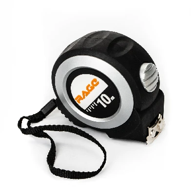 Рулетка строительная 10 м х 25 мм с магнитным зацепом и автостопом